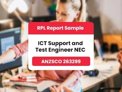 ICT Support & Test Engineer nec ANZSCO 263299