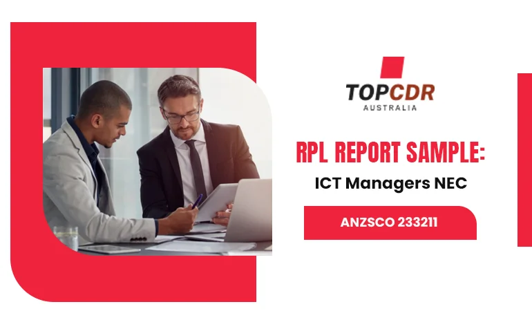RPL Sample for ICT Manager (NEC) ANZSCO 135199