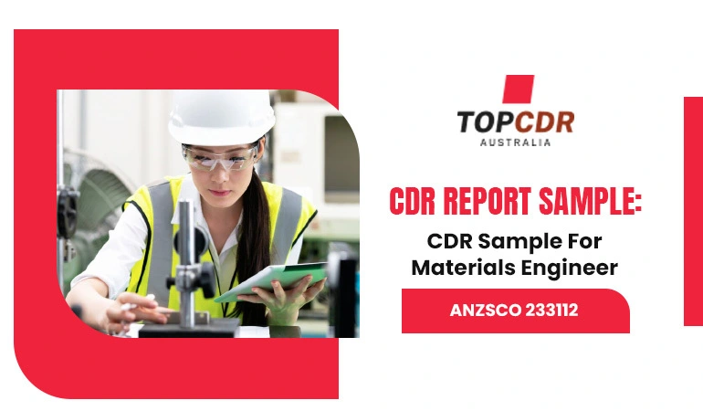 CDR Sample For Materials Engineer