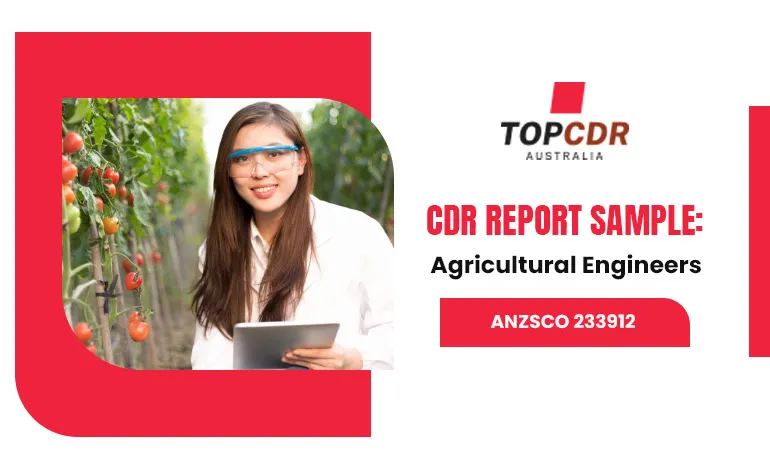 CDR Sample for Agricultural Engineer